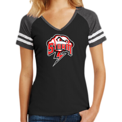 Storm Cloud Ladies Game V-Neck Tee  Thumbnail
